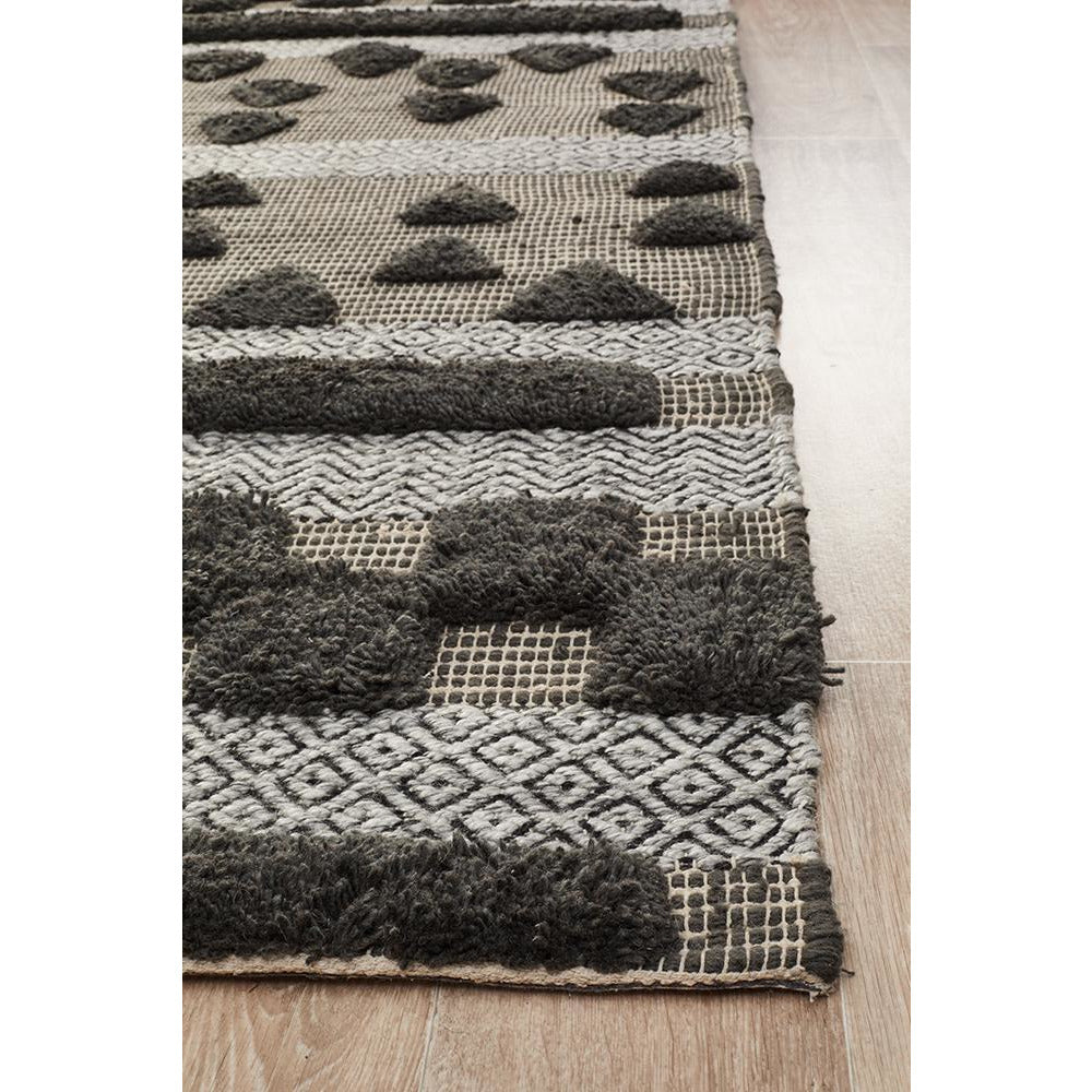 Quivira 473 Charcoal Grey Patterned Modern Rug - Rugs Of Beauty - 4