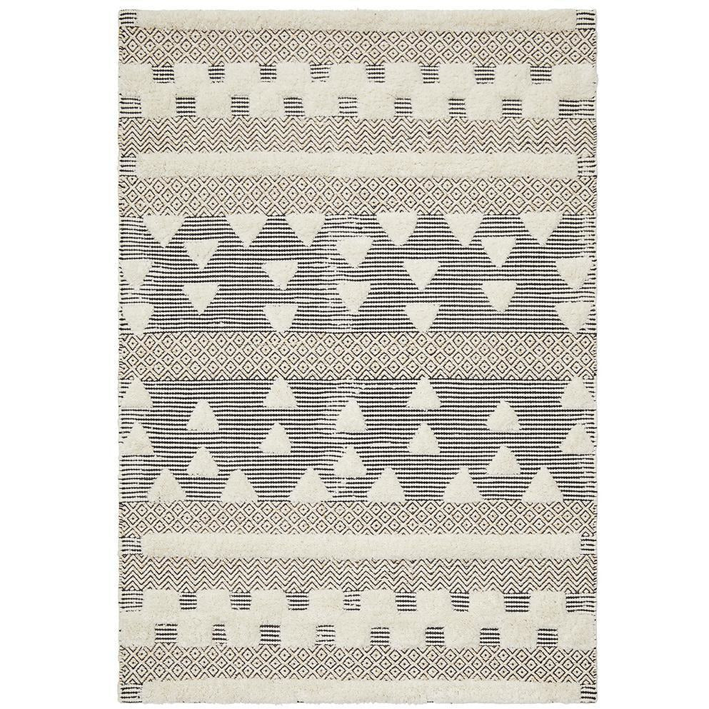 Quivira 473 Cream Grey Beige Patterned Modern Rug - Rugs Of Beauty - 1