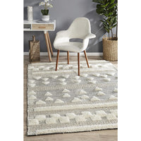 Quivira 473 Cream Grey Beige Patterned Modern Rug - Rugs Of Beauty - 2
