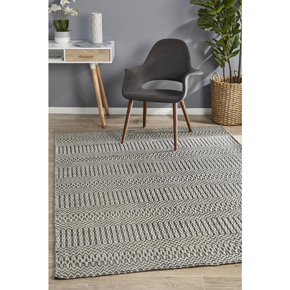 Quivira 475 Grey Abstract Patterned Modern Rug - Rugs Of Beauty - 2