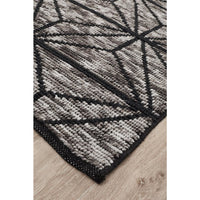 Quivira 477 Charcoal Grey Web Multi Coloured Patterned Modern Rug - Rugs Of Beauty - 3
