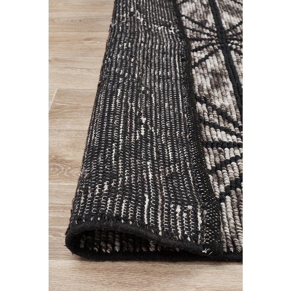 Quivira 477 Charcoal Grey Web Multi Coloured Patterned Modern Rug - Rugs Of Beauty - 7