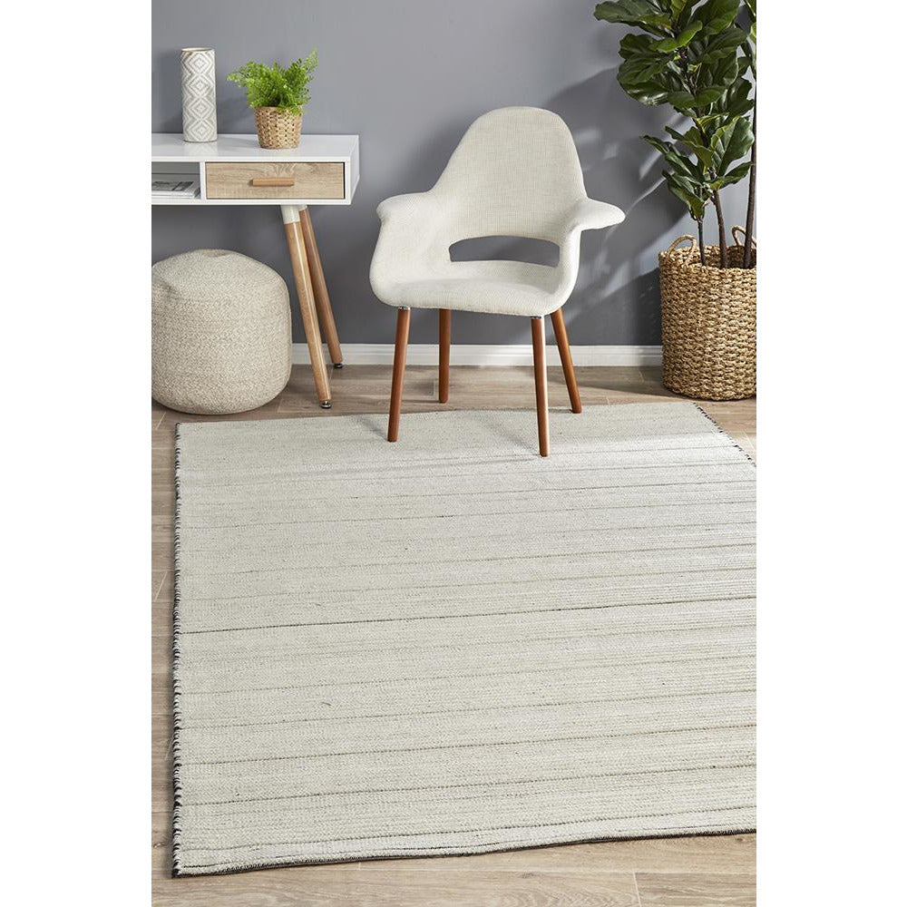 Quivira 478 Beige Stripe Patterned Modern Rug - Rugs Of Beauty - 2