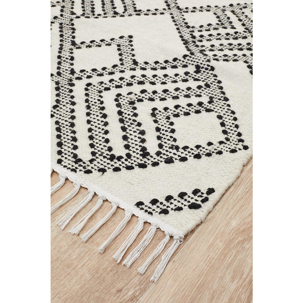 Quivira 479 Beige Black Abstract Patterned Modern Rug - Rugs Of Beauty - 3