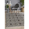 Quivira 484 Charcoal Grey Beige Diamond Patterned Modern Rug - Rugs Of Beauty - 2