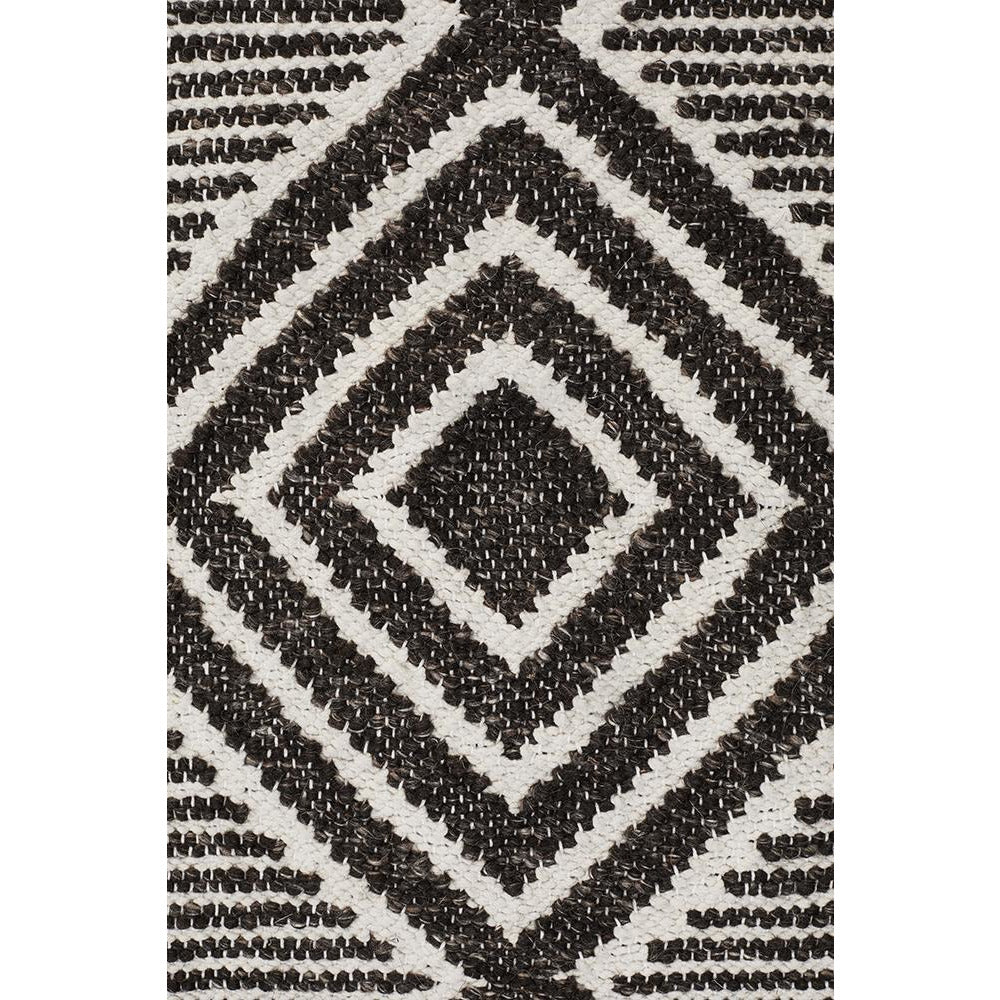 Quivira 484 Charcoal Grey Beige Diamond Patterned Modern Rug - Rugs Of Beauty - 6