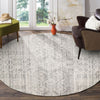 Manisa 751 Silver Grey Patterned Transitional Designer Round Rug - Rugs Of Beauty - 2
