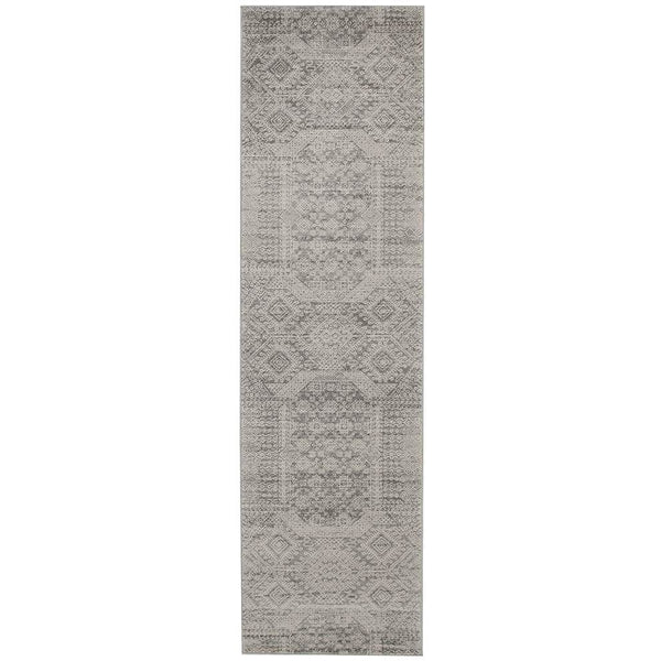 Manisa 751 Silver Grey Patterned Transitional Designer Runner Rug - Rugs Of Beauty - 1