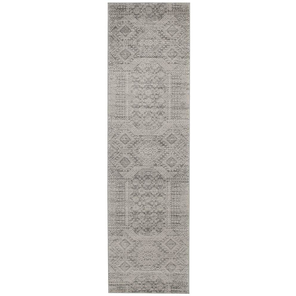 Manisa 751 Silver Grey Patterned Transitional Designer Runner Rug - Rugs Of Beauty - 1