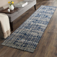 Manisa 752 Navy Blue Abstract Patterned Modern Designer Runner Rug - Rugs Of Beauty - 2