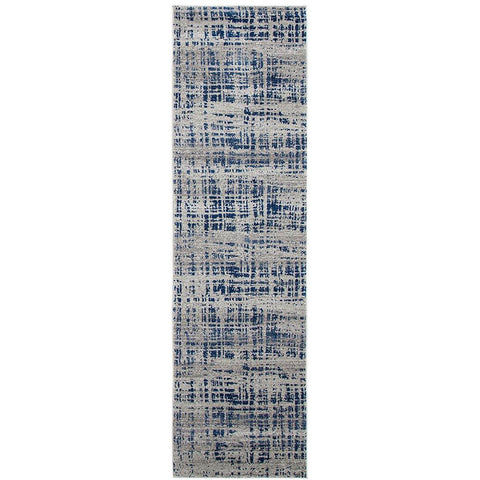 Manisa 752 Navy Blue Abstract Patterned Modern Designer Runner Rug - Rugs Of Beauty - 1