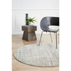 Manisa 754 Silver Grey Abstract Patterned Modern Designer Round Rug - Rugs Of Beauty - 2
