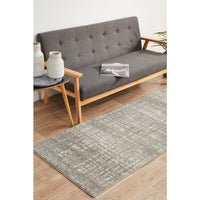 Manisa 754 Silver Grey Abstract Patterned Modern Designer Runner Rug - Rugs Of Beauty - 2