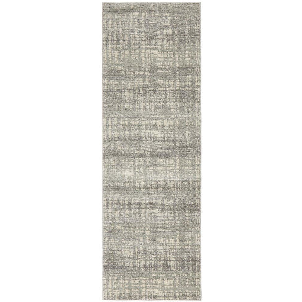Manisa 754 Silver Grey Abstract Patterned Modern Designer Runner Rug - Rugs Of Beauty - 1
