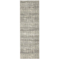 Manisa 754 Silver Grey Abstract Patterned Modern Designer Runner Rug - Rugs Of Beauty - 1