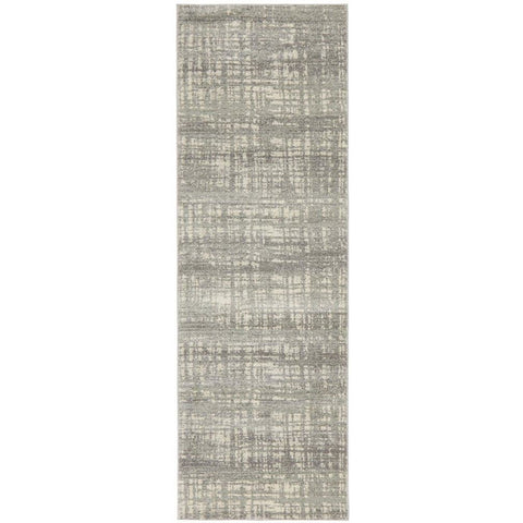 Manisa 754 Silver Grey Abstract Patterned Modern Designer Runner Rug - Rugs Of Beauty - 1