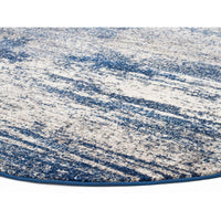 Manisa 755 Blue Abstract Patterned Modern Designer Round Rug - Rugs Of Beauty - 5