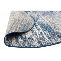 Manisa 755 Blue Abstract Patterned Modern Designer Round Rug - Rugs Of Beauty - 4