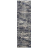 Manisa 755 Blue Abstract Patterned Modern Designer Runner Rug - Rugs Of Beauty - 1