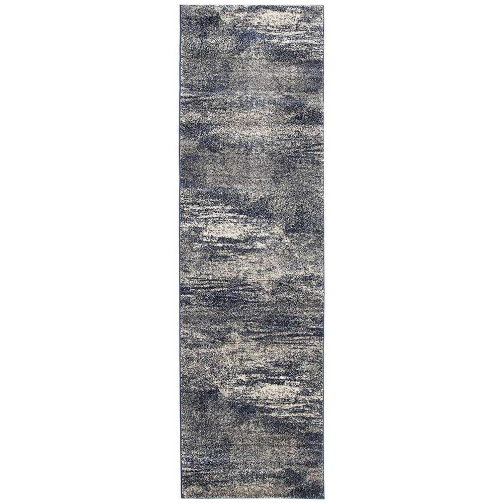 Manisa 755 Blue Abstract Patterned Modern Designer Runner Rug - Rugs Of Beauty - 1