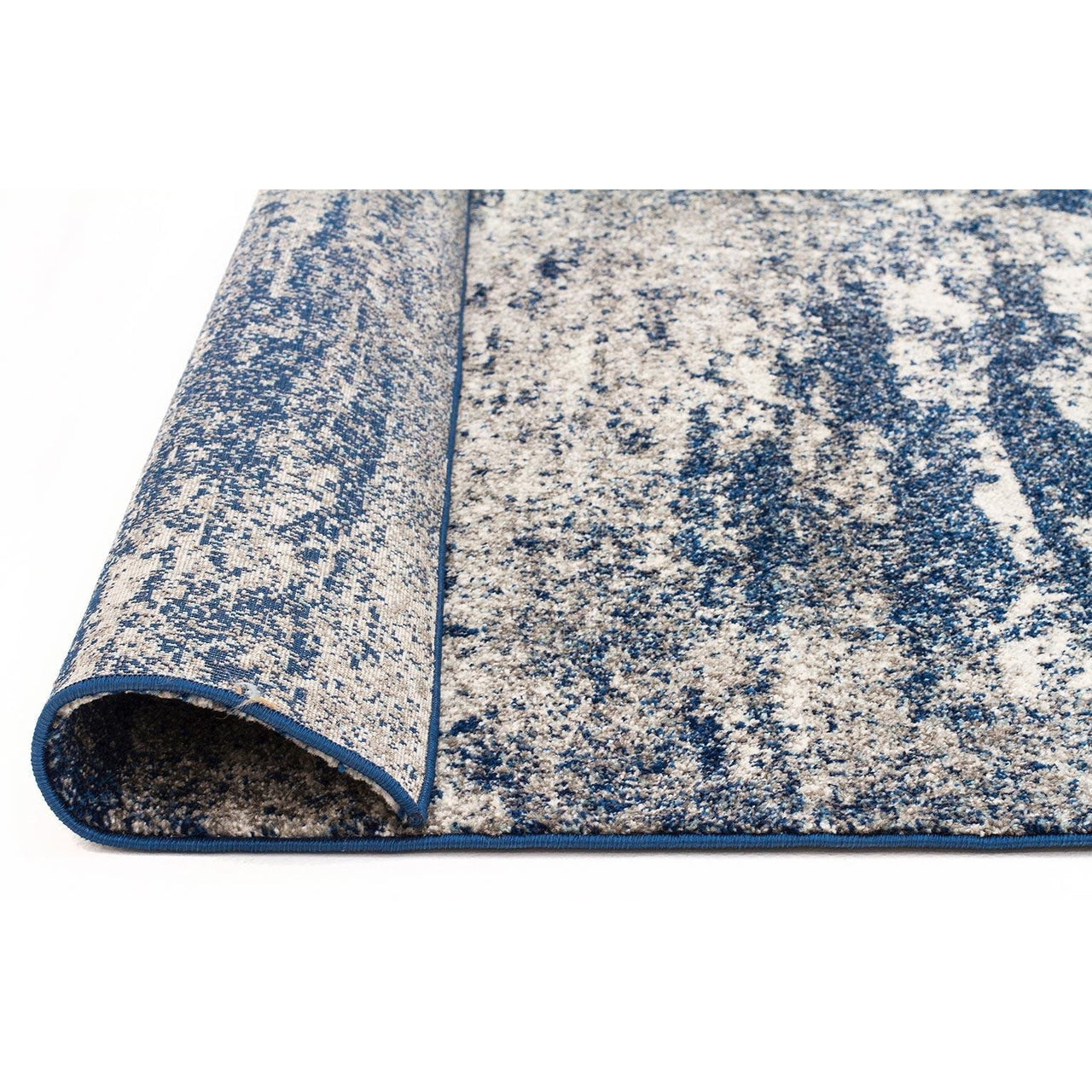 Manisa 755 Blue Abstract Patterned Modern Designer Runner Rug - Rugs Of Beauty - 6