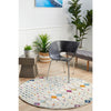 Manisa 756 Multi Coloured Patterned Transitional Designer Round Rug - Rugs Of Beauty - 3
