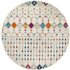 Manisa 756 Multi Coloured Patterned Transitional Designer Round Rug - Rugs Of Beauty - 1