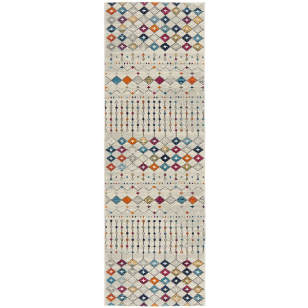 Manisa 756 Multi Coloured Patterned Transitional Designer Runner Rug - Rugs Of Beauty - 1
