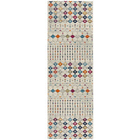 Manisa 756 Multi Coloured Patterned Transitional Designer Runner Rug - Rugs Of Beauty - 1