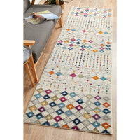 Manisa 756 Multi Coloured Patterned Transitional Designer Runner Rug - Rugs Of Beauty - 2