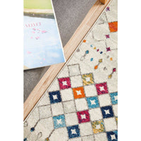 Manisa 756 Multi Coloured Patterned Transitional Designer Runner Rug