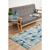 Manisa 757 Blue White Crystal Patterned Modern Designer Runner Rug - Rugs Of Beauty - 3