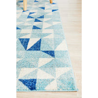 Manisa 757 Blue White Crystal Patterned Modern Designer Rug - Rugs Of Beauty - 7