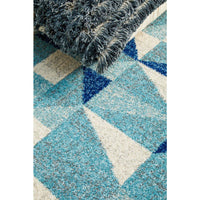 Manisa 757 Blue White Crystal Patterned Modern Designer Rug - Rugs Of Beauty - 5