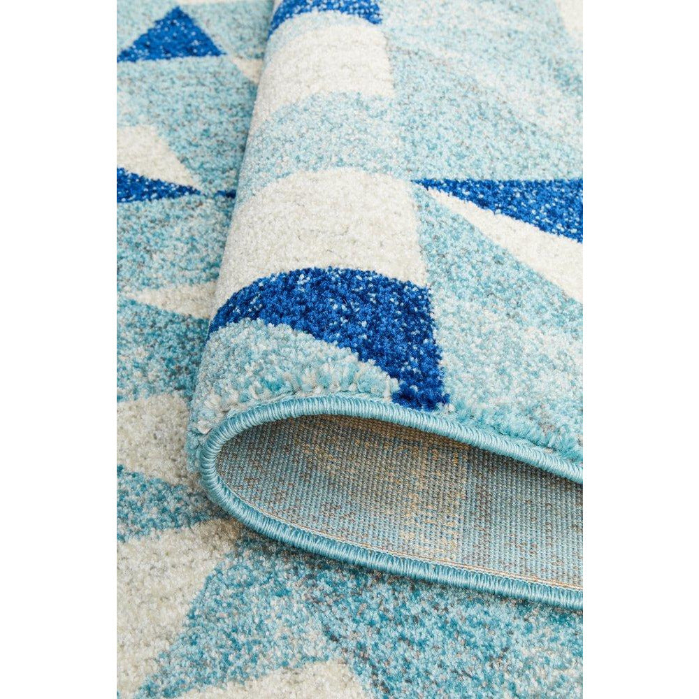 Manisa 757 Blue White Crystal Patterned Modern Designer Rug - Rugs Of Beauty - 9