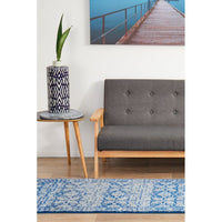 Manisa 758 Navy Blue Patterned Transitional Designer Runner Rug - Rugs Of Beauty - 4