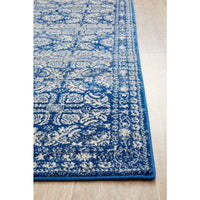 Manisa 758 Navy Blue Patterned Transitional Designer Runner Rug - Rugs Of Beauty - 7