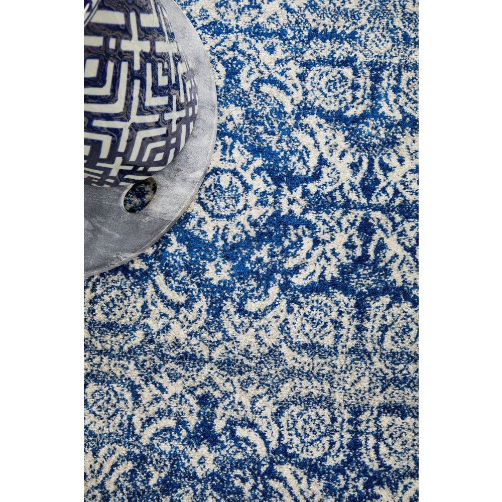 Manisa 758 Navy Blue Patterned Transitional Designer Runner Rug - Rugs Of Beauty - 5