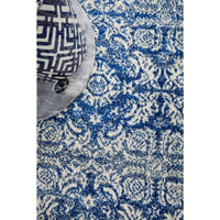 Manisa 758 Navy Blue Patterned Transitional Designer Runner Rug - Rugs Of Beauty - 5