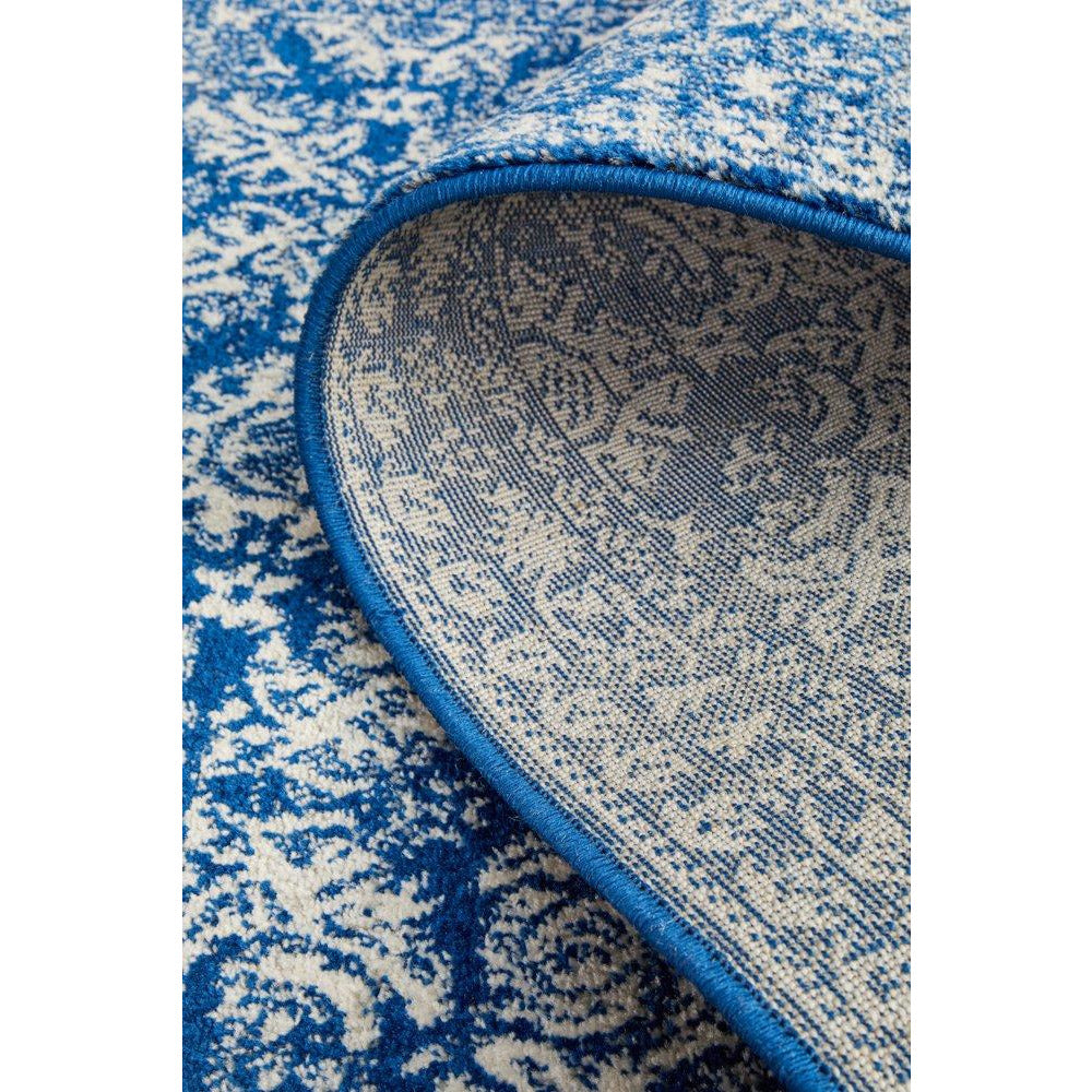 Manisa 758 Navy Blue Patterned Transitional Designer Runner Rug - Rugs Of Beauty - 9