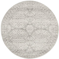 Manisa 758 Silver Grey Patterned Transitional Designer Round Rug - Rugs Of Beauty - 1