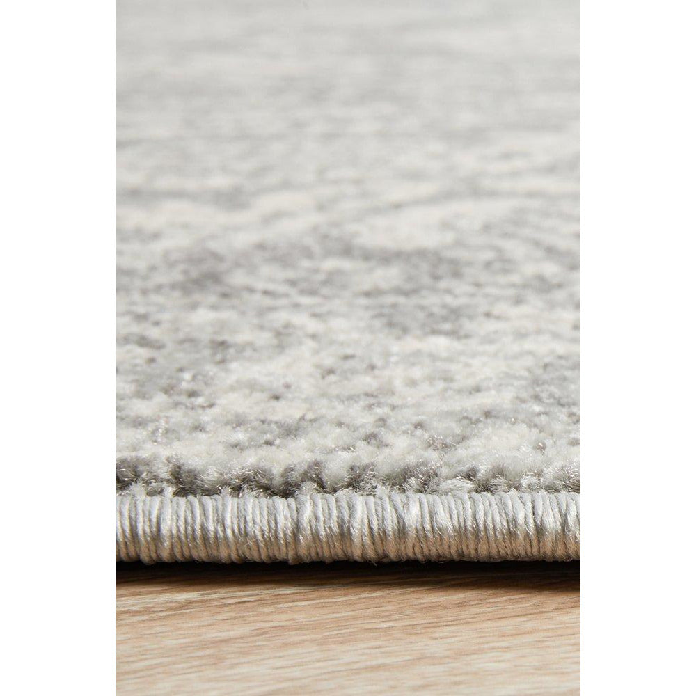 Manisa 758 Silver Grey Patterned Transitional Designer Round Rug - Rugs Of Beauty - 8