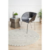 Manisa 759 Grey Patterned Beige Transitional Designer Round Rug - Rugs Of Beauty - 4