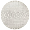 Manisa 759 Grey Patterned Beige Transitional Designer Round Rug - Rugs Of Beauty - 1