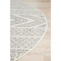 Manisa 759 Grey Patterned Beige Transitional Designer Round Rug - Rugs Of Beauty - 7