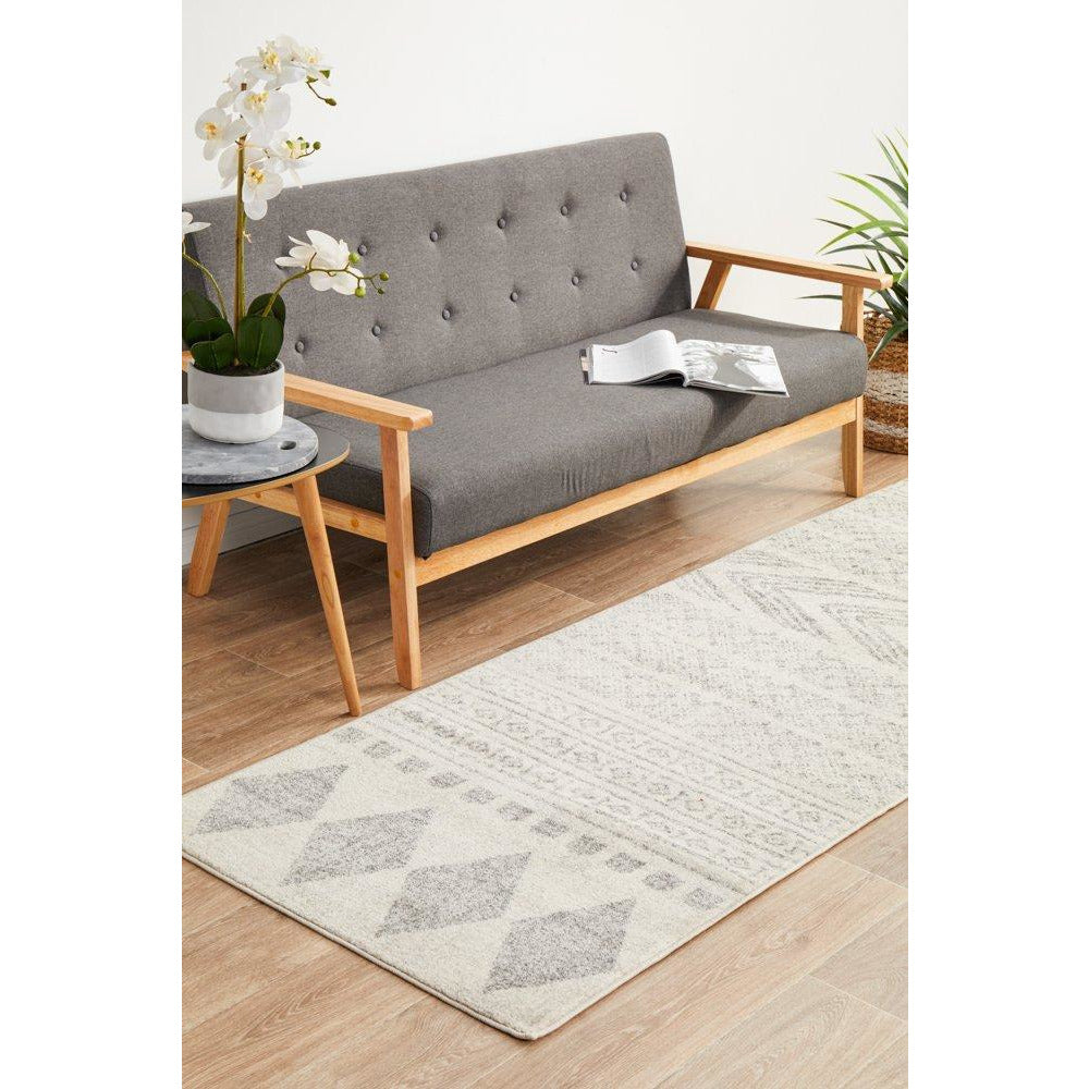 Manisa 759 Grey Patterned Beige Transitional Designer Runner Rug - Rugs Of Beauty - 3