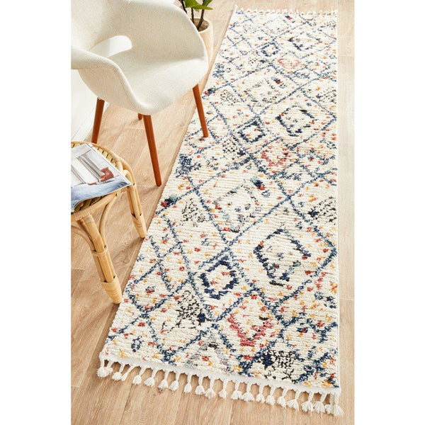 Ankara 3744 Blue Modern Tribal Patterned Hallway Runner Rug - Rugs Of Beauty - 2