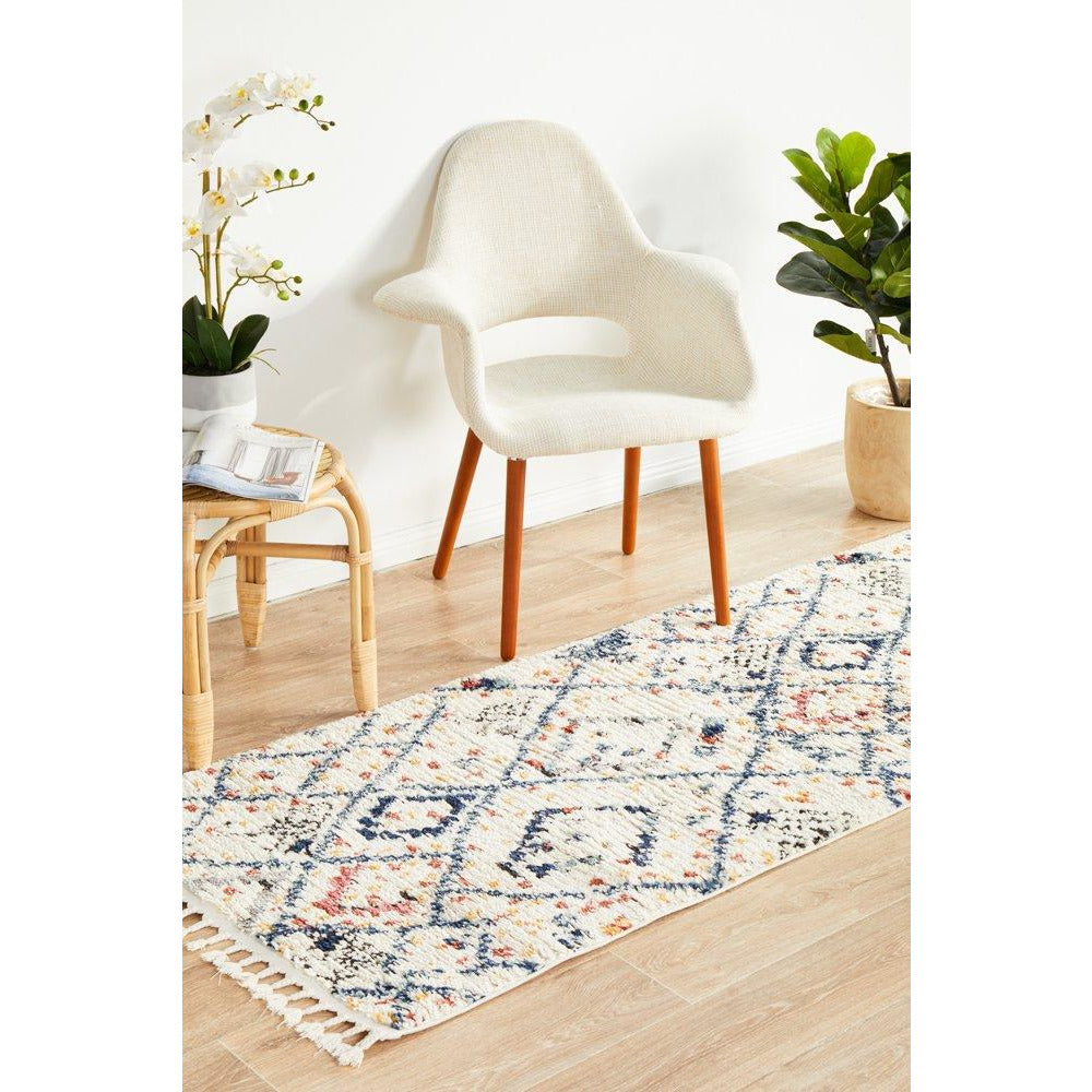 Ankara 3744 Blue Modern Tribal Patterned Hallway Runner Rug - Rugs Of Beauty - 3