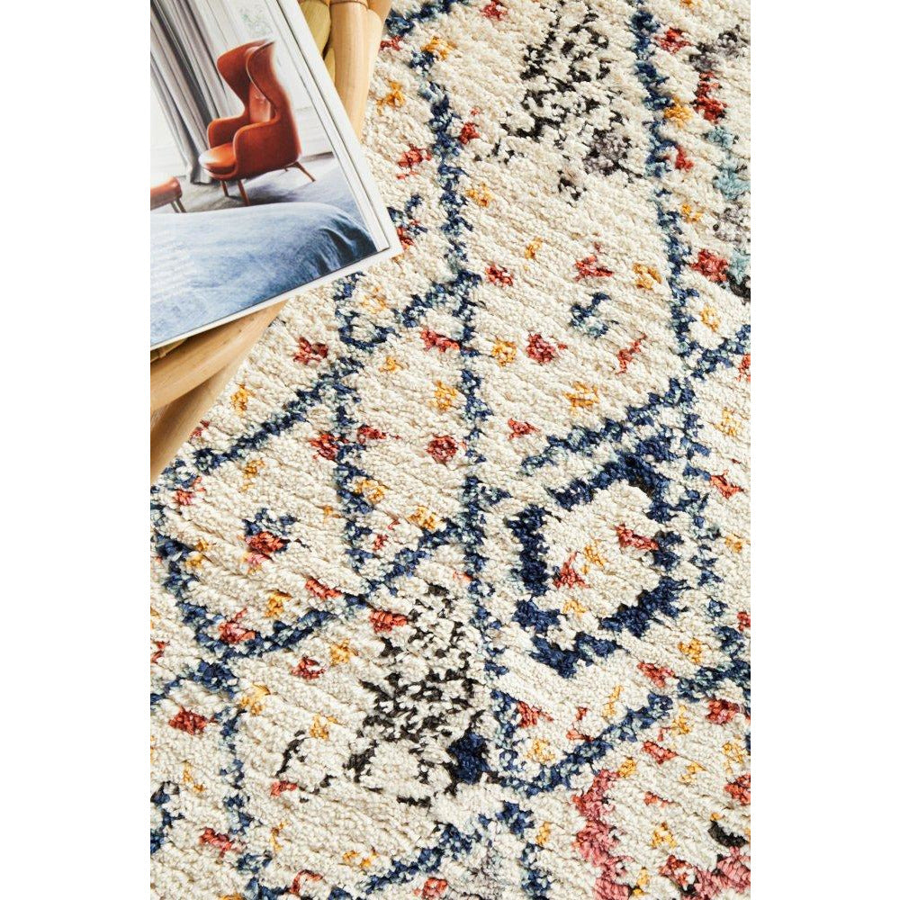 Ankara 3744 Blue Modern Tribal Patterned Hallway Runner Rug - Rugs Of Beauty - 8