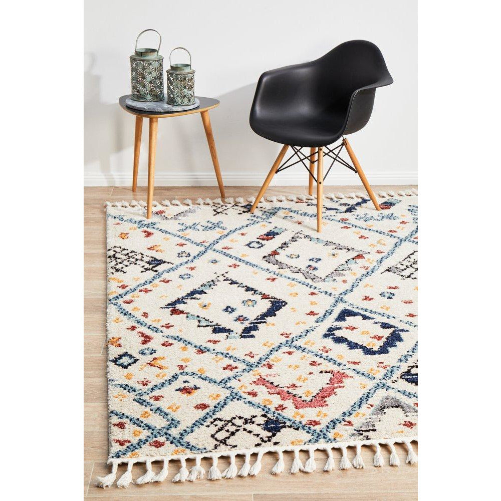 Ankara 3744 Blue Modern Tribal Patterned Rug - Rugs Of Beauty - 2